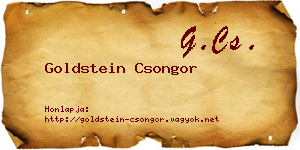 Goldstein Csongor névjegykártya