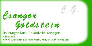 csongor goldstein business card